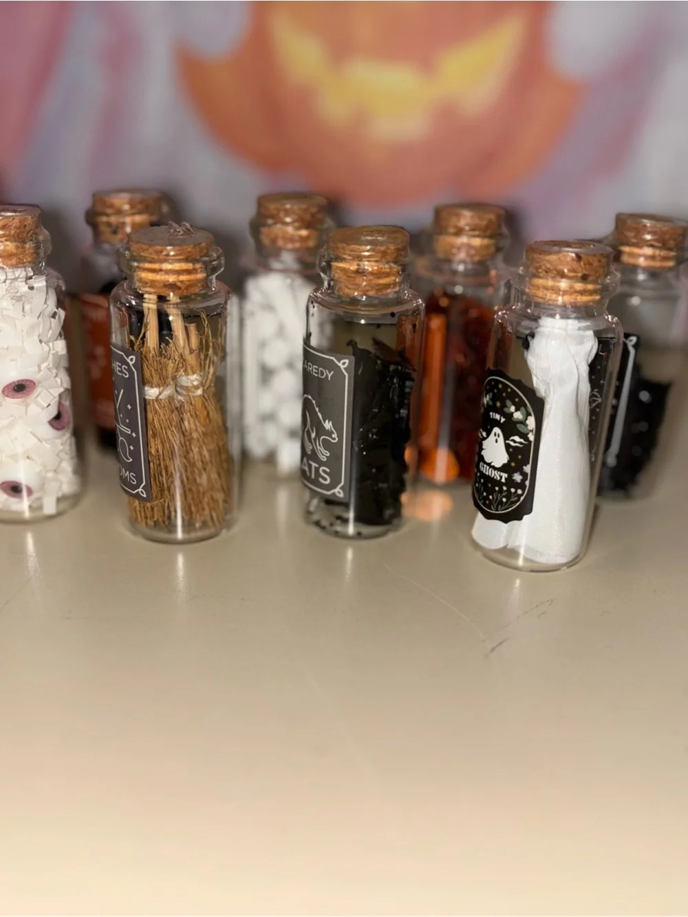 Target Bullseye Halloween Mini Glass Jars Set of 9